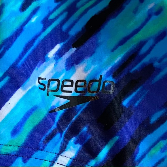 Speedo Pebbles Blue Multicolor Women's Swimsuit NWT Size 6 - Picture 3 of 7